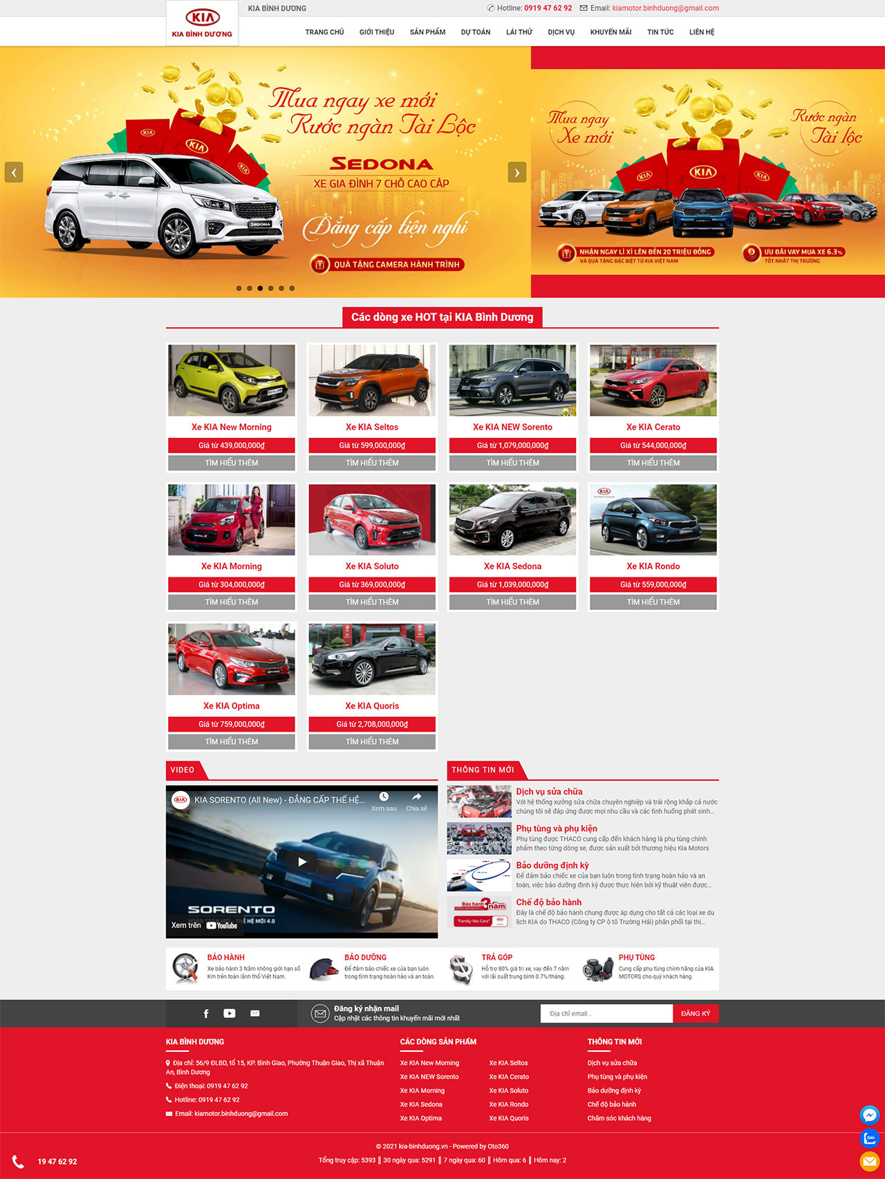 Mẫu website ô tô LeKIA1