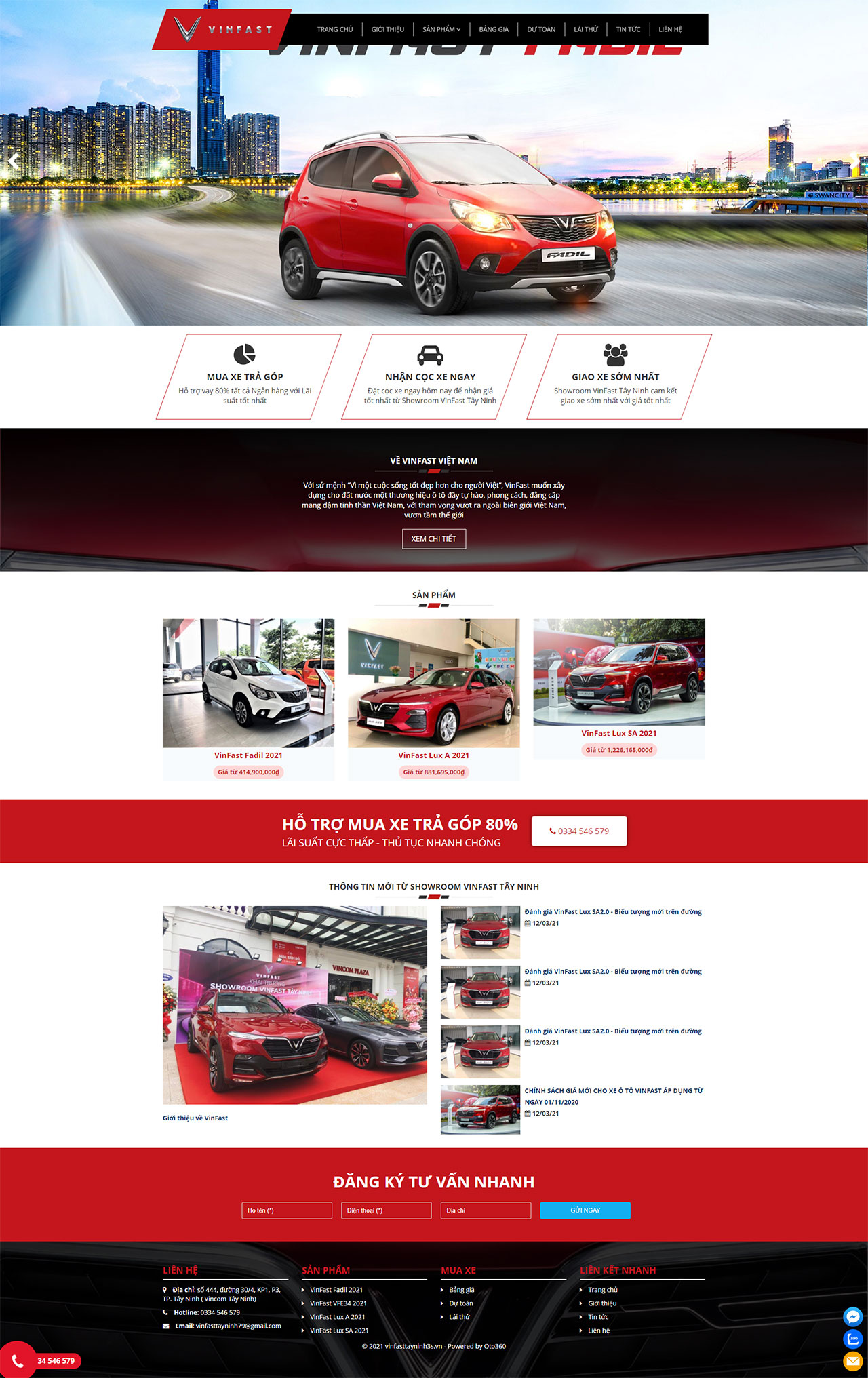 Mẫu website ô tô LeVF03