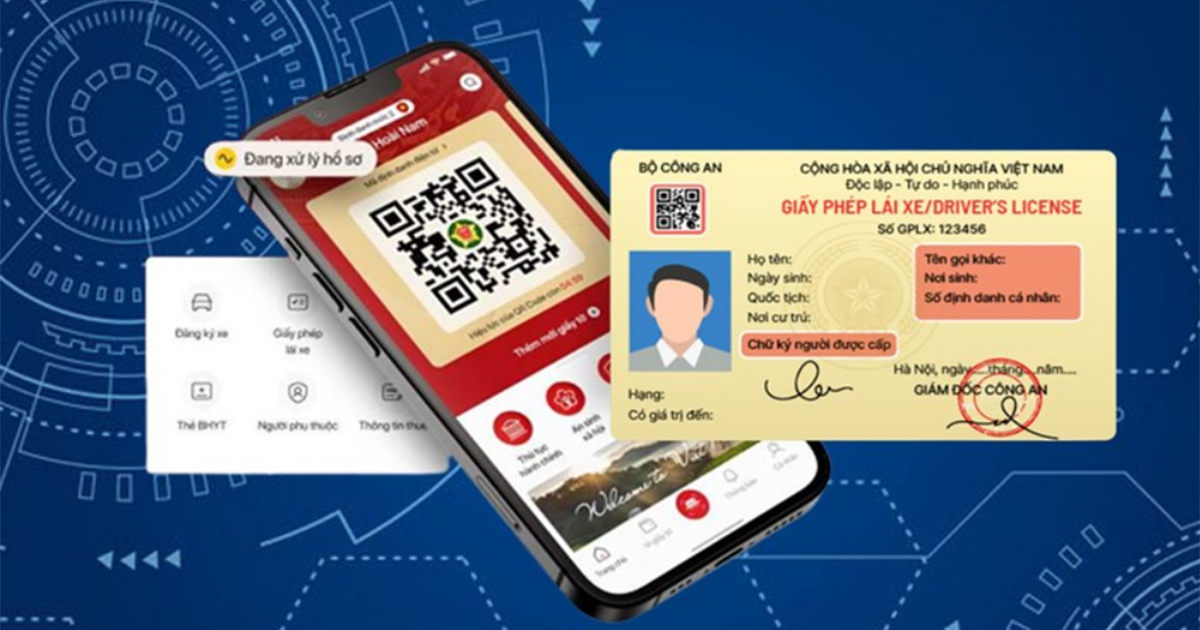 Các loại giấy tờ có liên quan đến người và phương tiện giao thông được tích hợp trên VNeID