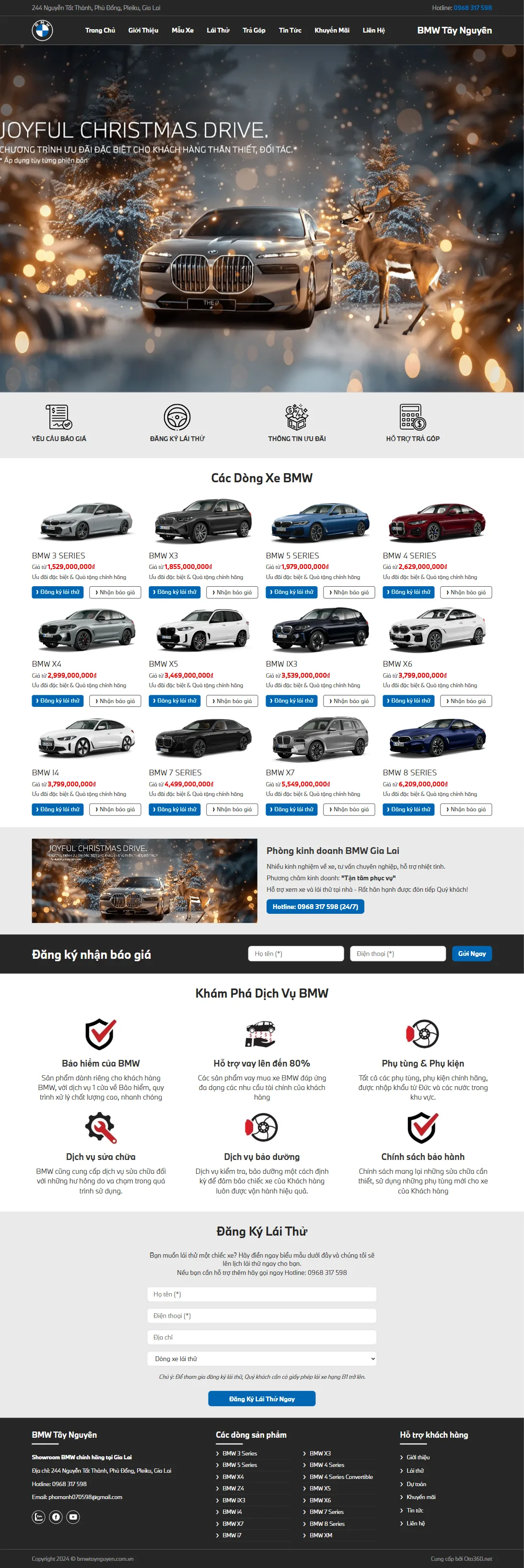 Mẫu website ô tô LeC03