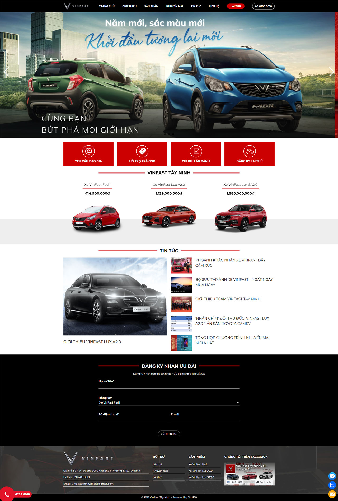 Mẫu website ô tô LeVF02