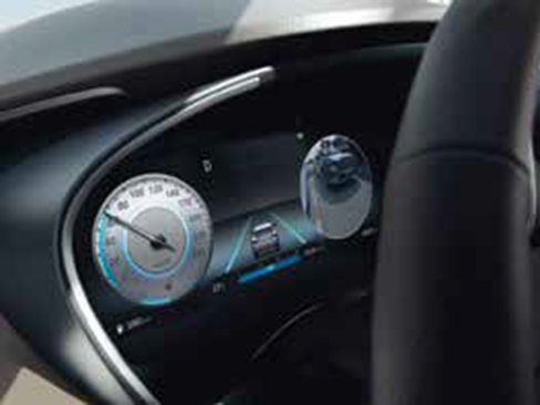 Hiển thị điểm mù trên màn hình BVM xe Hyundai SantaFe